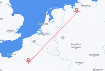 Flug frá Bremen til Parísar