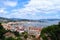 Photo of aerial view of the town of Cangas in the Bay of Vigo, Galicia, Spain.