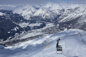 photo of panoramic view of Bormio town in Italy.