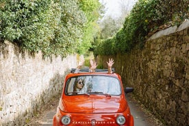 佛罗伦萨的大托斯卡纳之旅，带私人司机的 Vintage Fiat 500