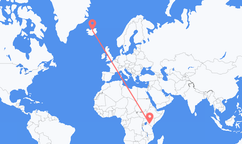Flights from Nairobi to Akureyri