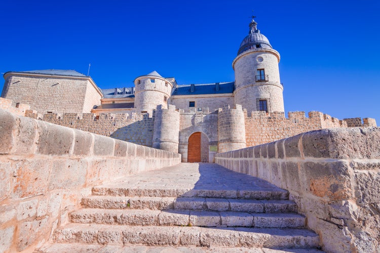 Photo of the medieval castle of Simancas, Valladolid, Spain.