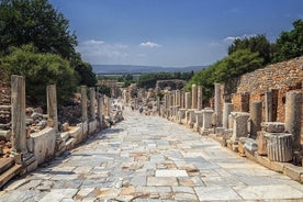 Tour sin colas a Éfeso y cata de vinos desde el puerto de Kusadasi