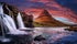 photo of incredible nature landscape of Iceland. Fantastic picturesque sunset over majestic Kirkjufell (Church mountain) and waterfalls. Kirkjufell mountain, Iceland. Famous travel locations.