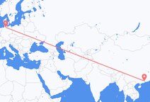 광저우에서 출발해 함부르크로 향하는 항공편