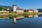 Photo of Andricgrad from river in Visegrad, Bosnia and Herzegovina.