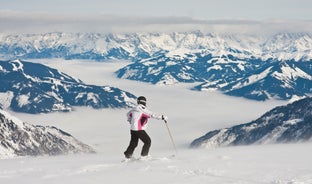 Photo of aerial view of village Kaprun, Kitzsteinhorn glacier, Austria.