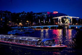 Kanalcruise i Amsterdam på kvelden