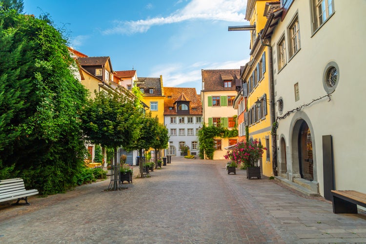 Photo of town in the southwestern German state of Baden-Meersburg.