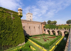 Scenic aerial view of the Agbar Tower in Barcelona in Spain.