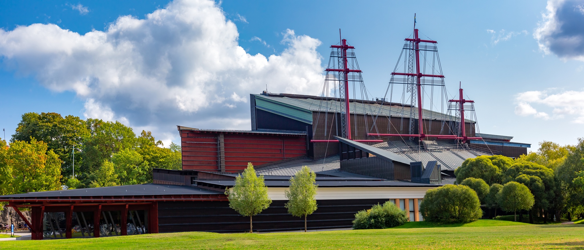 photo of Maritime Vasa Museum, the most visited museum in Scandinavia, on the island of Djurgarden in Stockholm, Sweden.