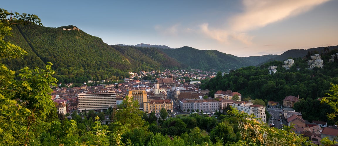 photo of view of A panoramic shot of the Sacele skyline in the morning in Romania.