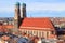 The famous Frauenkirche in Munich, Germany