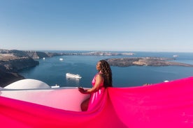 Santorini Flying Dress Photography with Hotel Pick up 