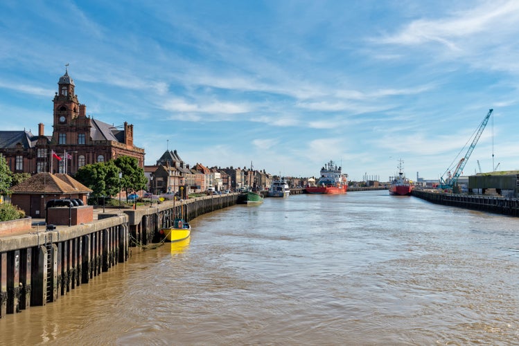 Photo of the quay at Great Yarmouth on the Norfolk coast, England.