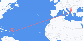 St. Kitts & Nevis to Albania
