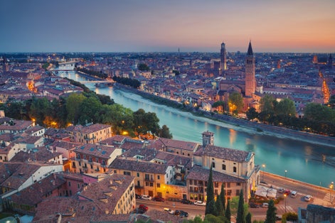 Verona. Image of Verona, Italy during summer sunset.