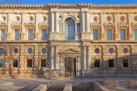 Photo of The Palace of Charles V of the Alhambra, Grenada, Andalusia, Spain .
