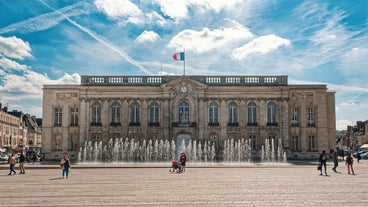 Photo of Lille, the Porte de Paris, view from the belfry of the city hall.