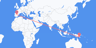 파푸아 뉴기니 출발 스페인 도착 항공편