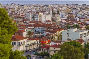 Photo of aerial view of Patras that is Greece's third-largest city and the regional capital of Western Greece.