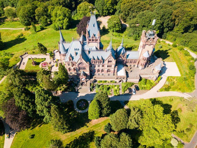 Schloss Drachenburg Castle is a palace in Konigswinter on the Rhine river near the city of Bonn in Germany