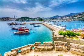 Photo of aerial view of Bodrum Castle and Marina, Turkey.