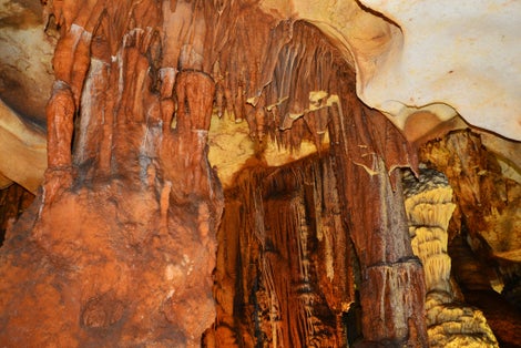photo of rock formations inside the stone well cave in Taskuyu Cave in Mersin, turkey.