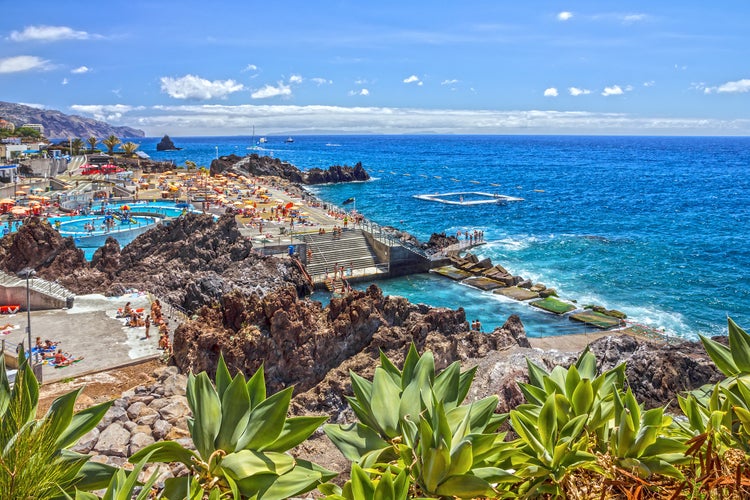 Photo of seafront of Funchal, Portugal.