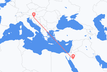 Tabuk to Zagreb