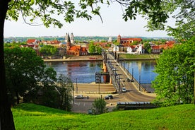 Panorama of Kaunas from Aleksotas hill, Lithuania.