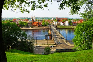 Aerial view of Vilnius old city.