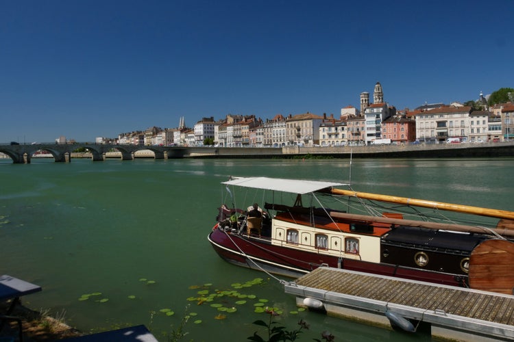 photo of view of The river Saône in Mâcon, France.