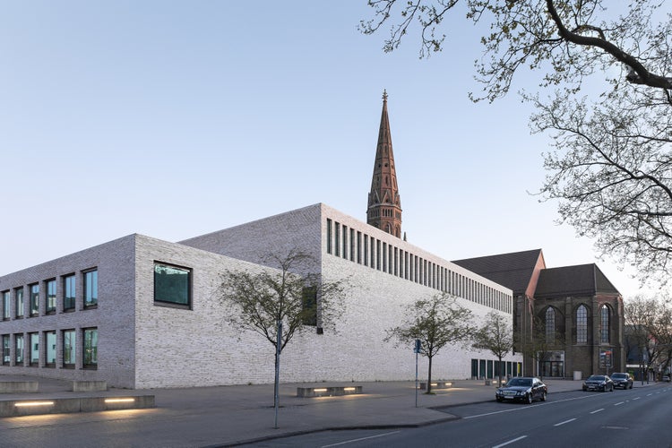 Photo of Annelise-Brost Musikforum in Bochum in the Ruhr-Area Germany at the Blue-Hour.