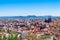 Photo of panoramic view of the city of Clermont-Ferrand with its cathedral, France.