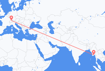 양곤에서 출발해 취리히로 향하는 항공편