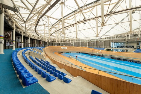 photo of inside the World Cycling Centre in Aigle, Switzerland.