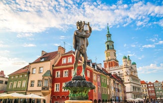 Photo of Town hall and Magistrat Square of Walbrzych, Poland.