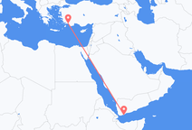 Vols d’Aden pour Dalaman