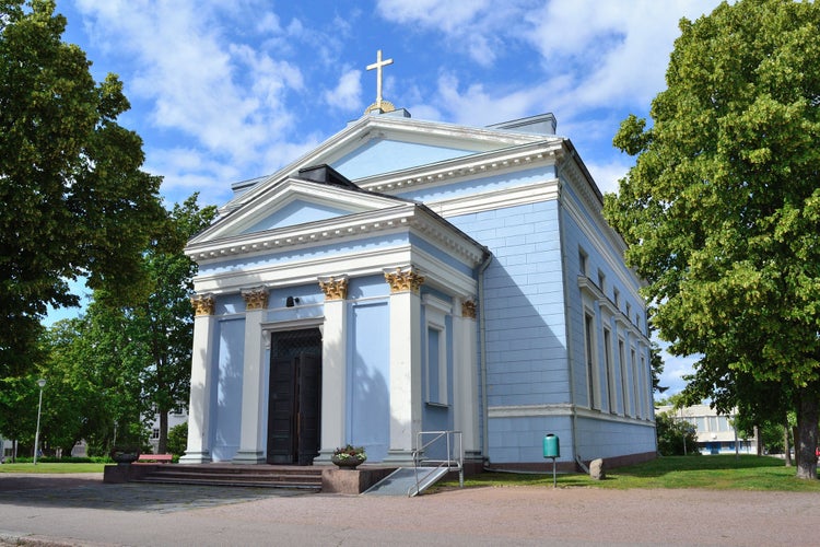 Lutheran Church in the center of Hamina, Finland