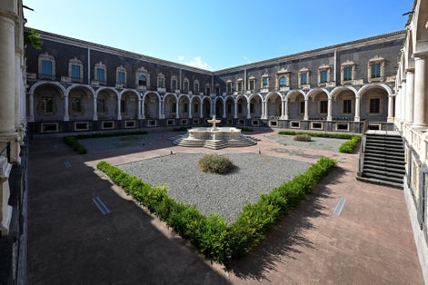Medieval Benedictine Monastery of San Nicolo l'Arena. Now the University of Catania, Italy.