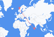 Vols de Gan, Les Maldives pour Trondheim, Norvège