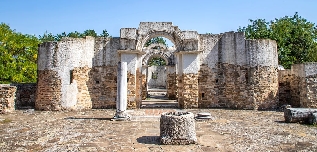 photo of Ruins of Round (Golden) Church of St. John near The capital city of the First Bulgarian Empire Great Preslav (Veliki Preslav), Bulgaria.