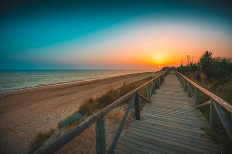 photo of  view of Sunset at Rota, Spain.