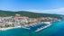 Photo of panoramic aerial view of the sea port of Sveti Vlas in Bulgaria.
