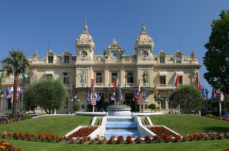 Photo of The Monte Carlo Casino, gambling and entertainment complex in Monte Carlo, Monaco, Cote de Azul, Europe.