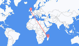 Flights from Madagascar to Wales