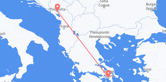 Flights from Montenegro to Greece