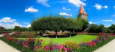 Photo of scenic summer view of the Old Town architecture with Elbe river embankment in Dresden, Saxony, Germany.