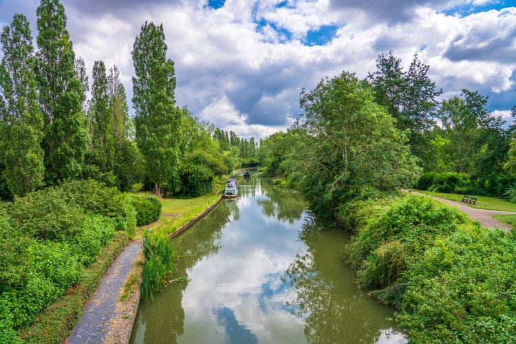 Photo of Grand Union canal in Milton Keynes. England.